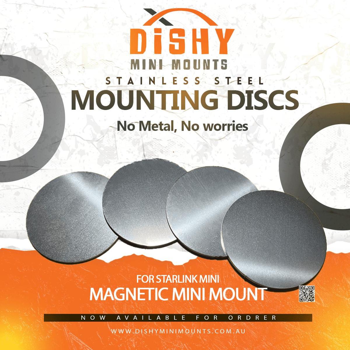 Stainless Mounting Discs for Starlink Mini - Dishy Mini Mounts - Australia