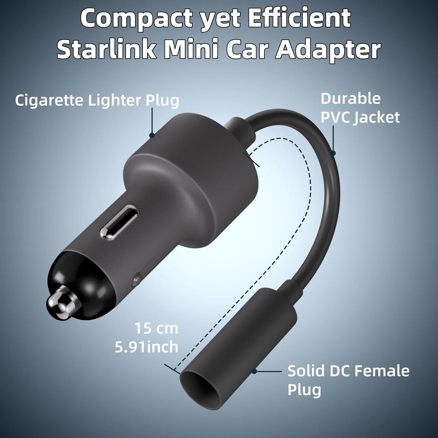 Starlink Mini 20V Step - Up Compact - 12V Socket - Dishy Mini Mounts - Australia