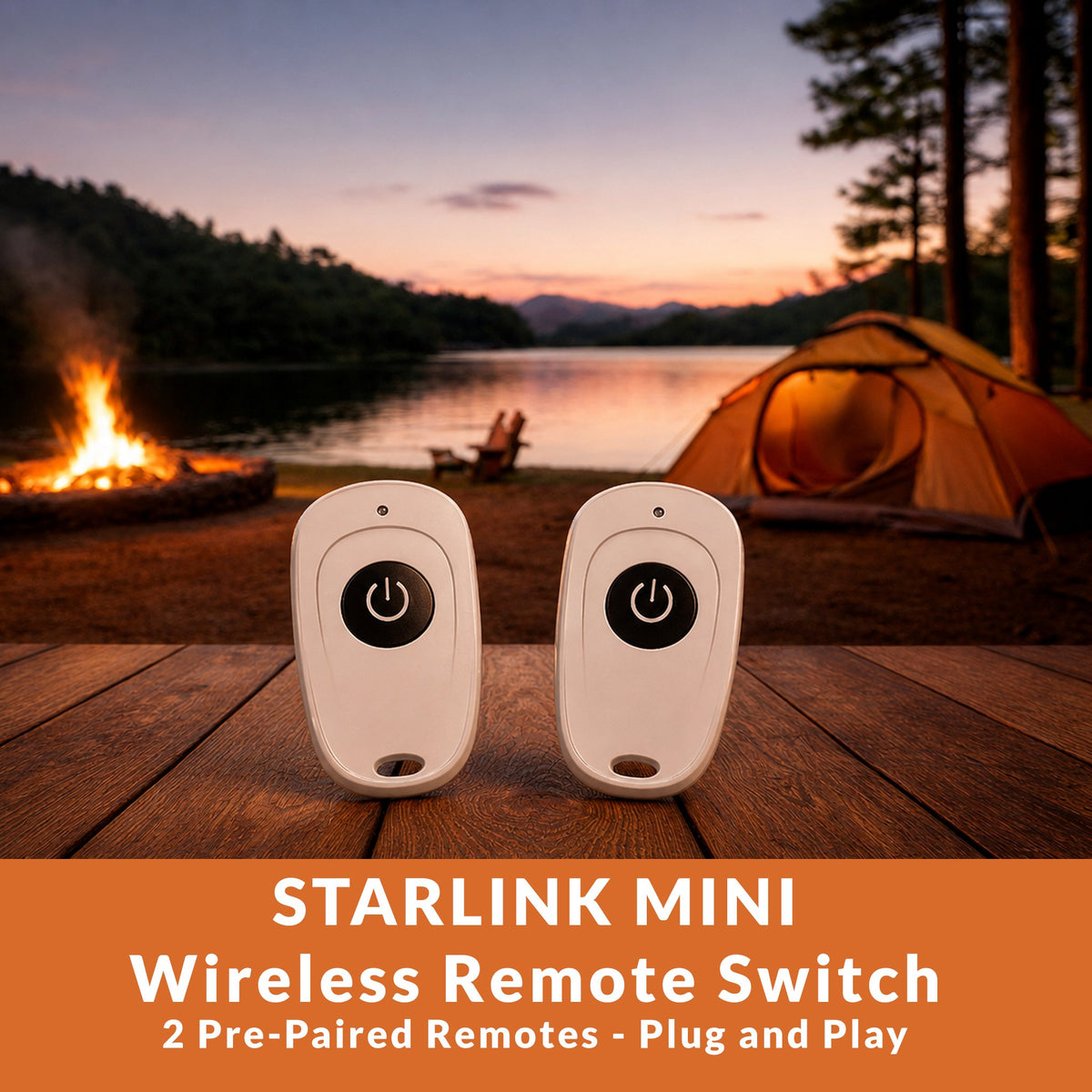 Starlink Mini inline remote switch - DC male input to DC female output with wireless receiver pod