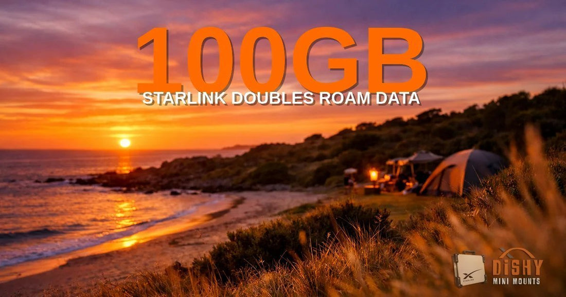 Starlink Just Doubled Your Roam Data: 100GB Now Standard in Australia - Dishy Mini Mounts - Australia