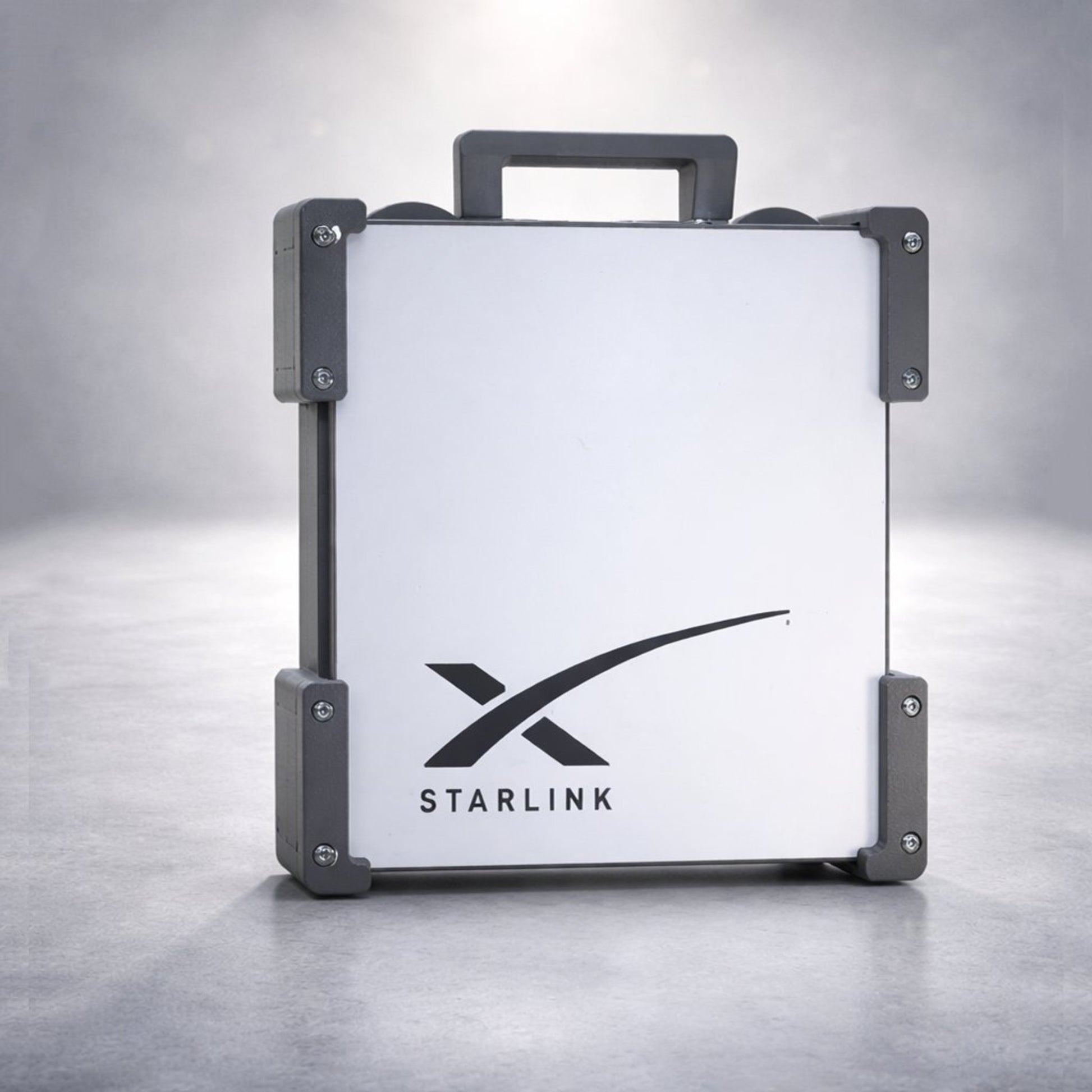 Dark Grey Starlink Mini Magnetic Mount by Dishy Mini Mounts - portable carry frame with aluminium bracket and magnetic mounting system for Starlink Mini satellite dish