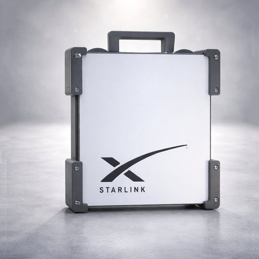 Dark Grey Starlink Mini Magnetic Mount by Dishy Mini Mounts - portable carry frame with aluminium bracket and magnetic mounting system for Starlink Mini satellite dish