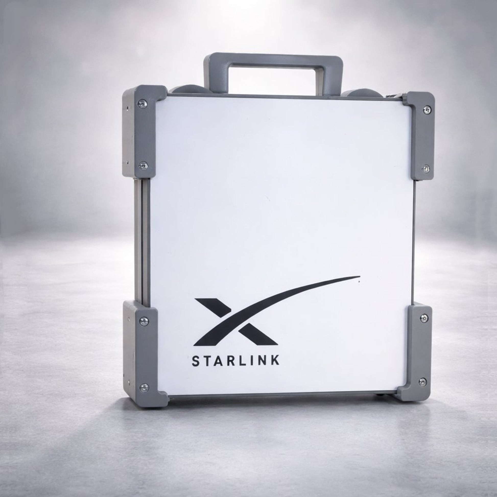 Grey Starlink Mini Magnetic Mount by Dishy Mini Mounts - portable carry frame with aluminium bracket and magnetic mounting system for Starlink Mini satellite dish