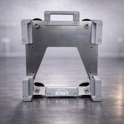 Dishy Mini Mounts Starlink Mini magnetic mount grey - aluminium with stainless hardware, front view