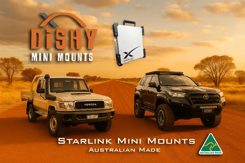 Starlink Mini Mount close-up - outback ready.