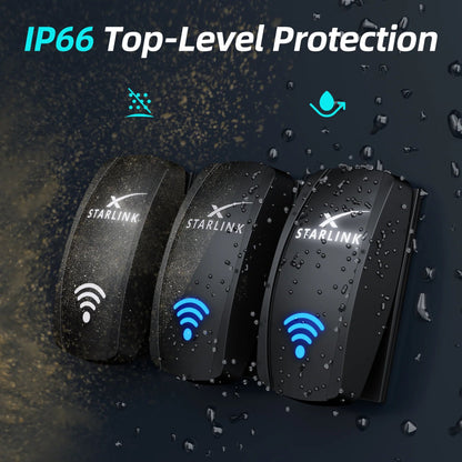 Starlink Illuminated Rocker Switch Kit - Dishy Mini Mounts - Australia