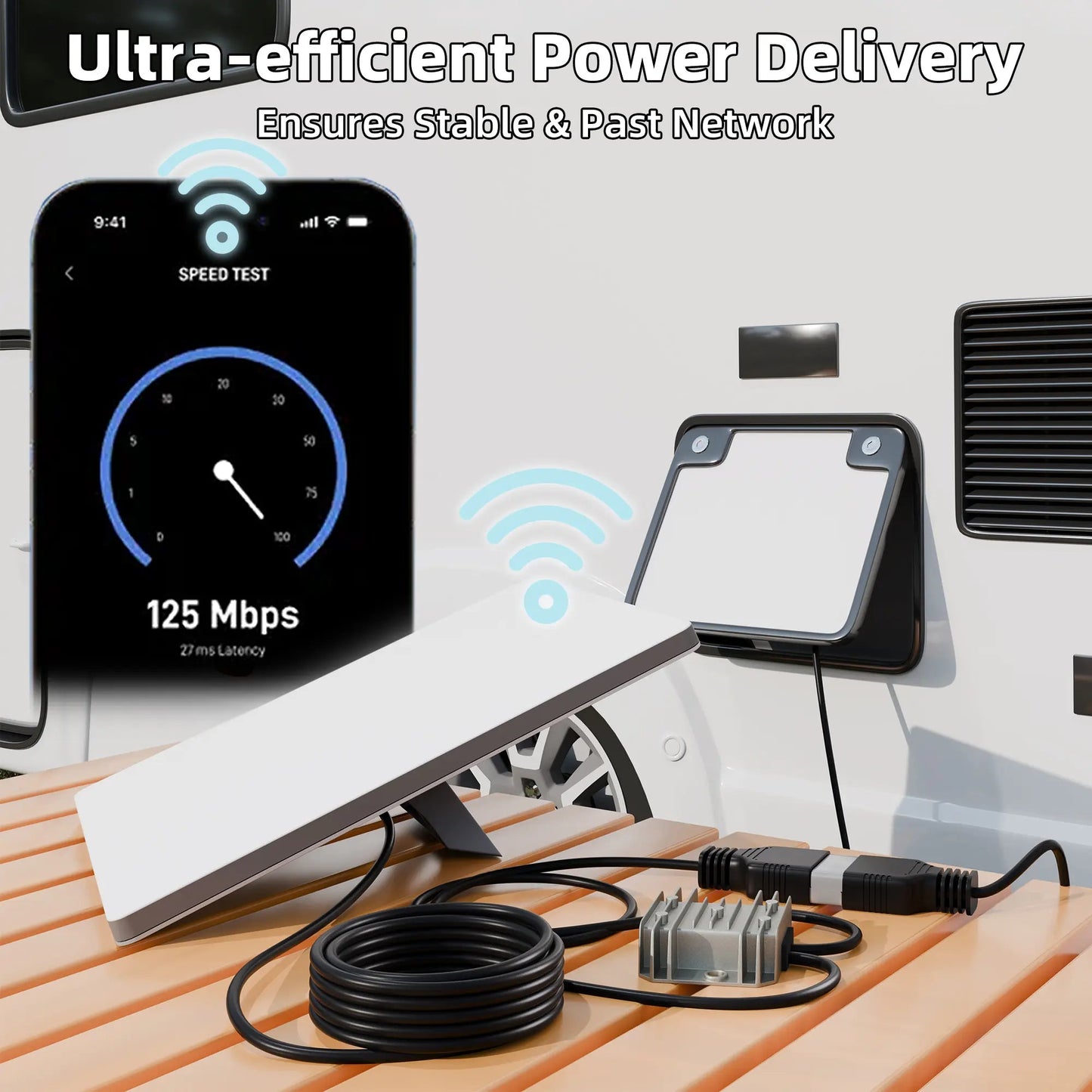 Starlink Mini 12 Volt to 30 Volt Power Supply - Anderson Plug - Dishy Mini Mounts - Australia