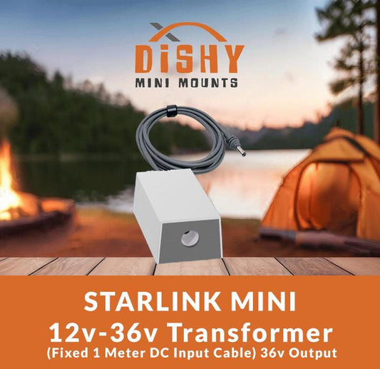 Starlink Mini - 12v Step - up Transformer to 36v (DC male input) - Dishy Mini Mounts - Australia