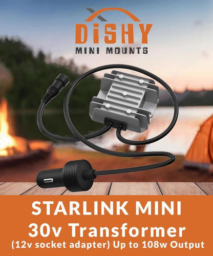 Starlink Mini 12V to 30V Power Supply with 12v socket Plug - Dishy Mini Mounts - Australia