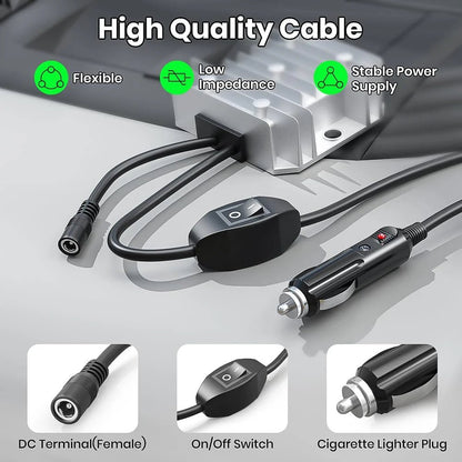 Starlink Mini 24V Step - Up - 12V Socket with On/Off Switch - Dishy Mini Mounts - Australia