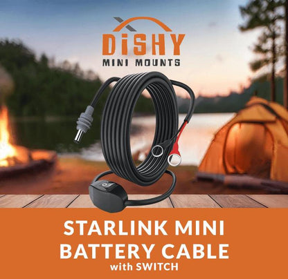 Starlink Mini DC - Battery Cable With Switch (3M) - Dishy Mini Mounts - Australia
