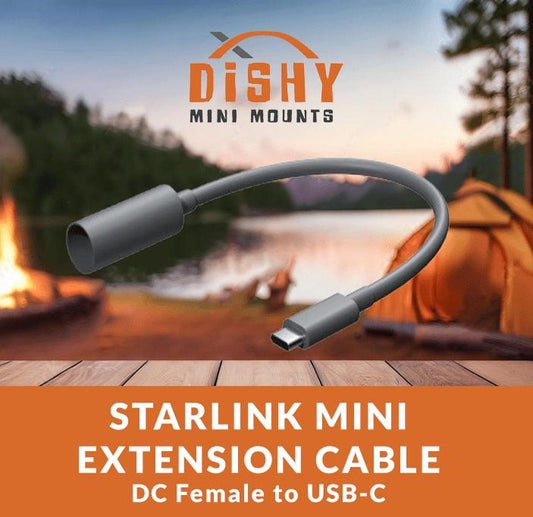 Starlink Mini - DC Extension Cable (to USB - C) - Dishy Mini Mounts - Australia