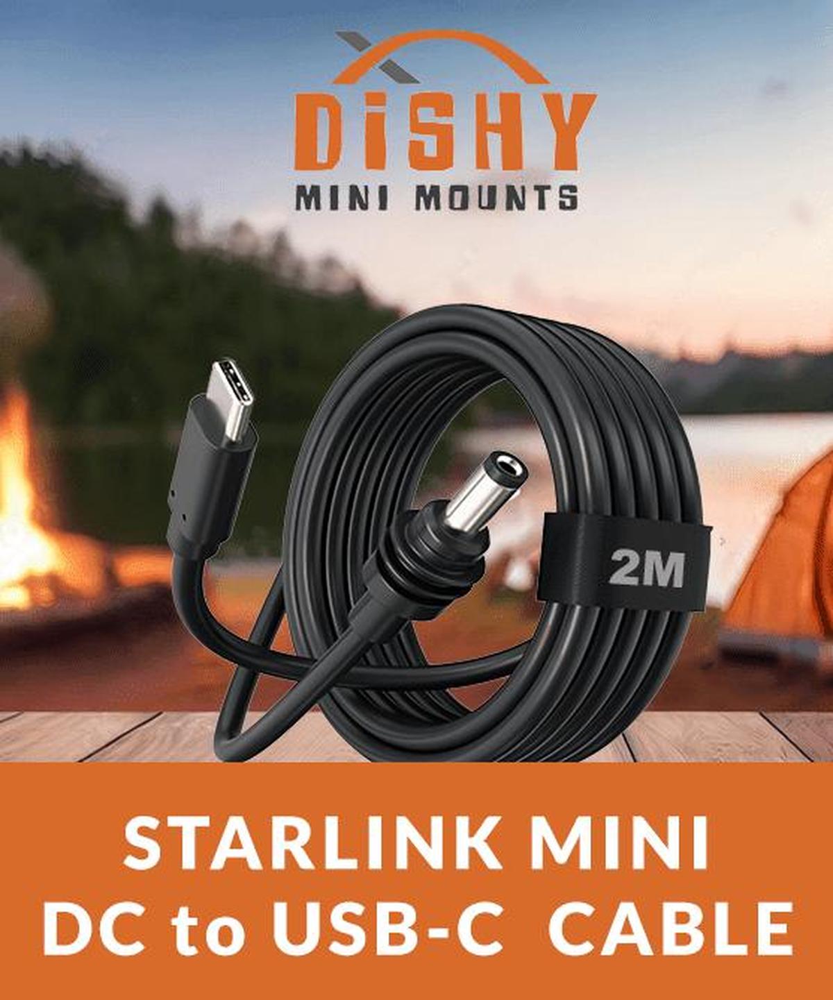 Starlink Mini DC to USB - C Cable (2M) - Dishy Mini Mounts - Australia