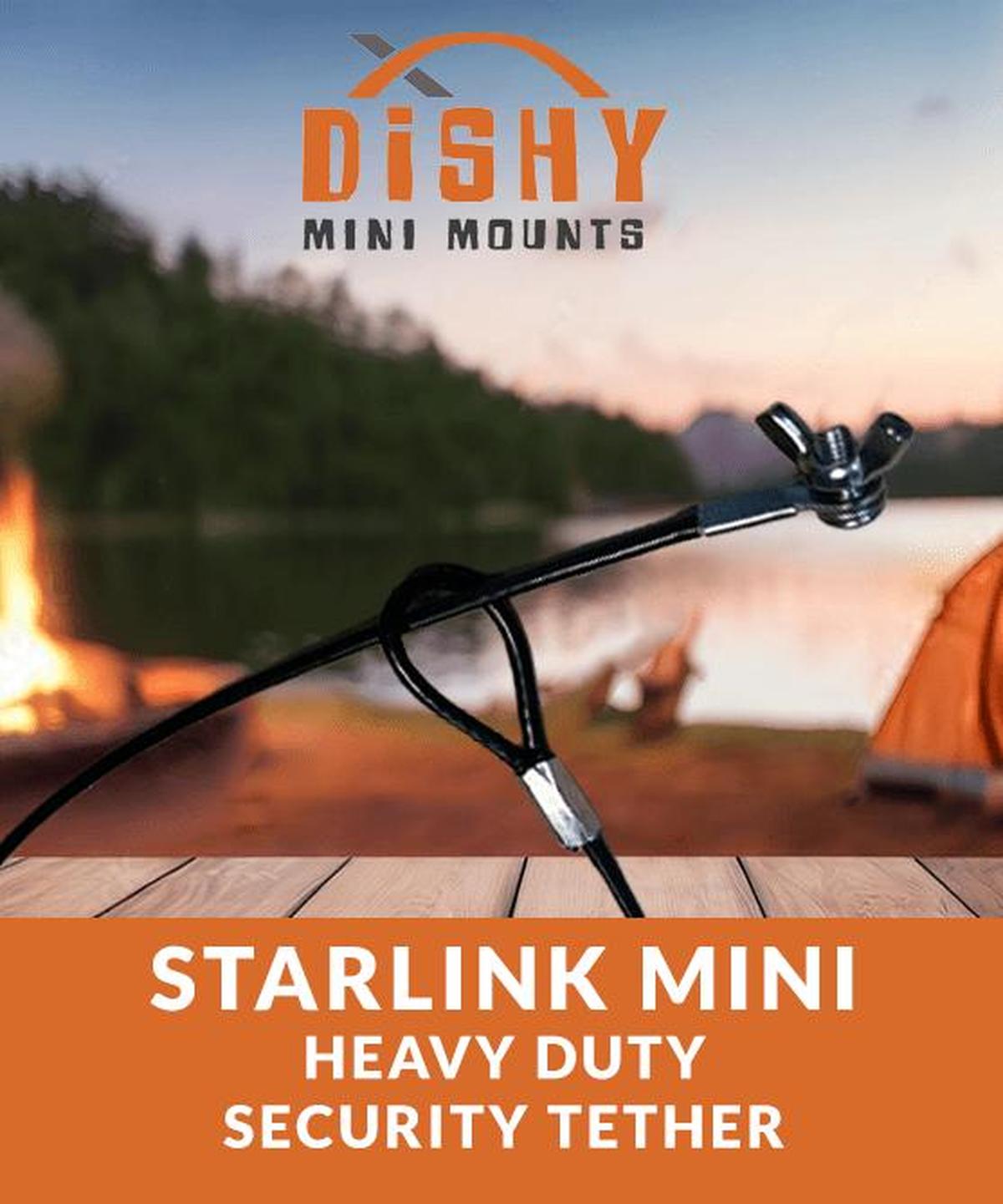 Starlink Mini - Extra Heavy Duty Security Tether - Dishy Mini Mounts - Australia