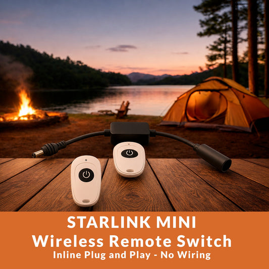 Starlink Mini inline wireless remote switch with two pre-paired remotes - plug and play, no wiring