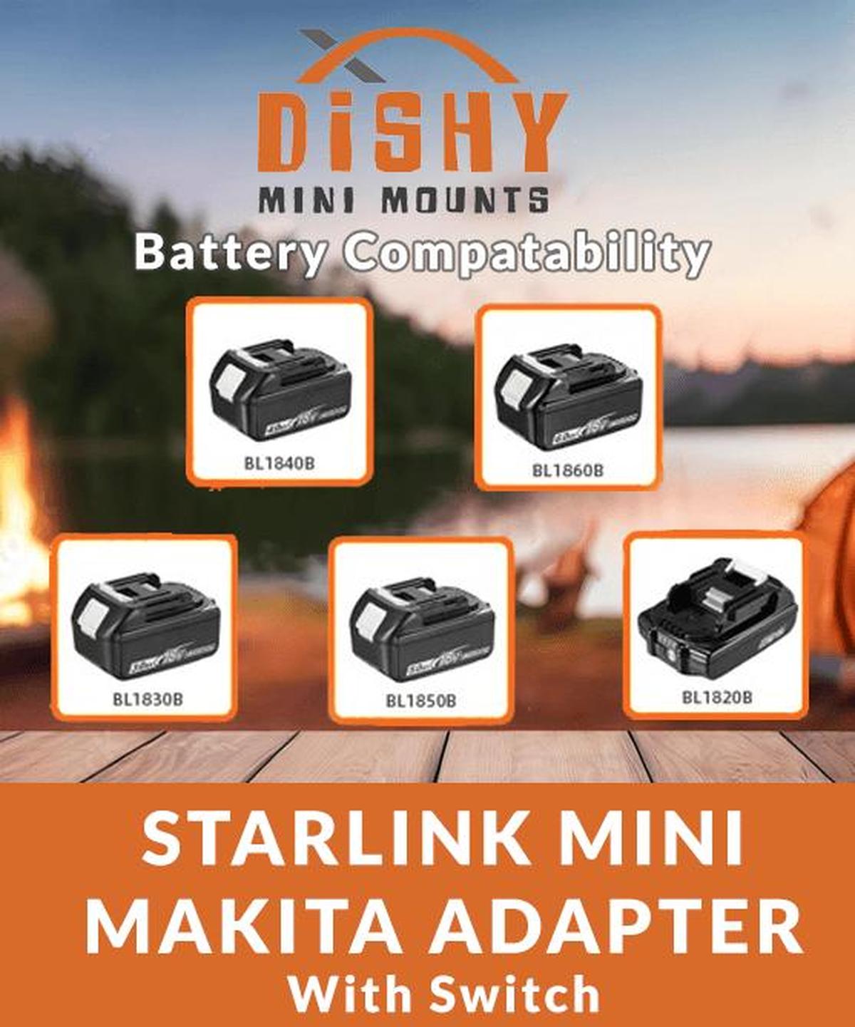 Starlink Mini Makita Battery Adapter - Dishy Mini Mounts - Australia