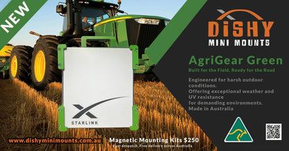 Starlink Mini Mount Kit (AgriGear Green) - Dishy Mini Mounts - Australia