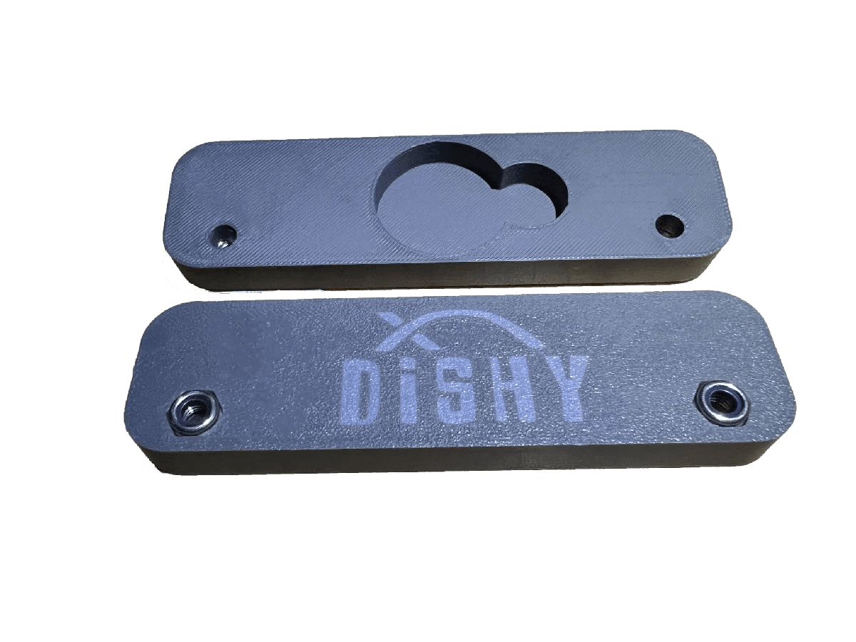 Starlink Mini Dark Grey mount with AirTag holder - portable satellite mount