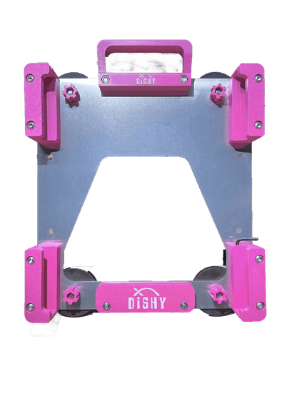 Starlink Mini Pink mount with AirTag holder - portable satellite mount