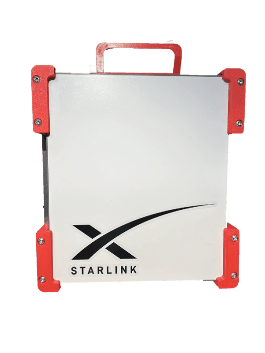 Starlink Mini Red mount with AirTag holder - portable satellite mount